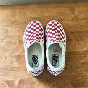 Red checkered vans